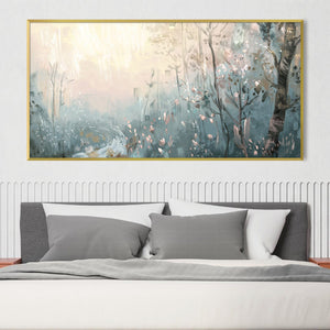 Misty Forest Whispers Canvas Art Clock Canvas