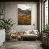 Misty Vale Horizon Canvas Art Clock Canvas