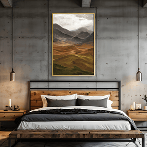 Misty Vale Horizon Canvas Art Clock Canvas