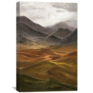 Misty Vale Horizon Canvas Art Clock Canvas