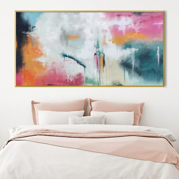 Mixed Abstracted Canvas Art Clock Canvas
