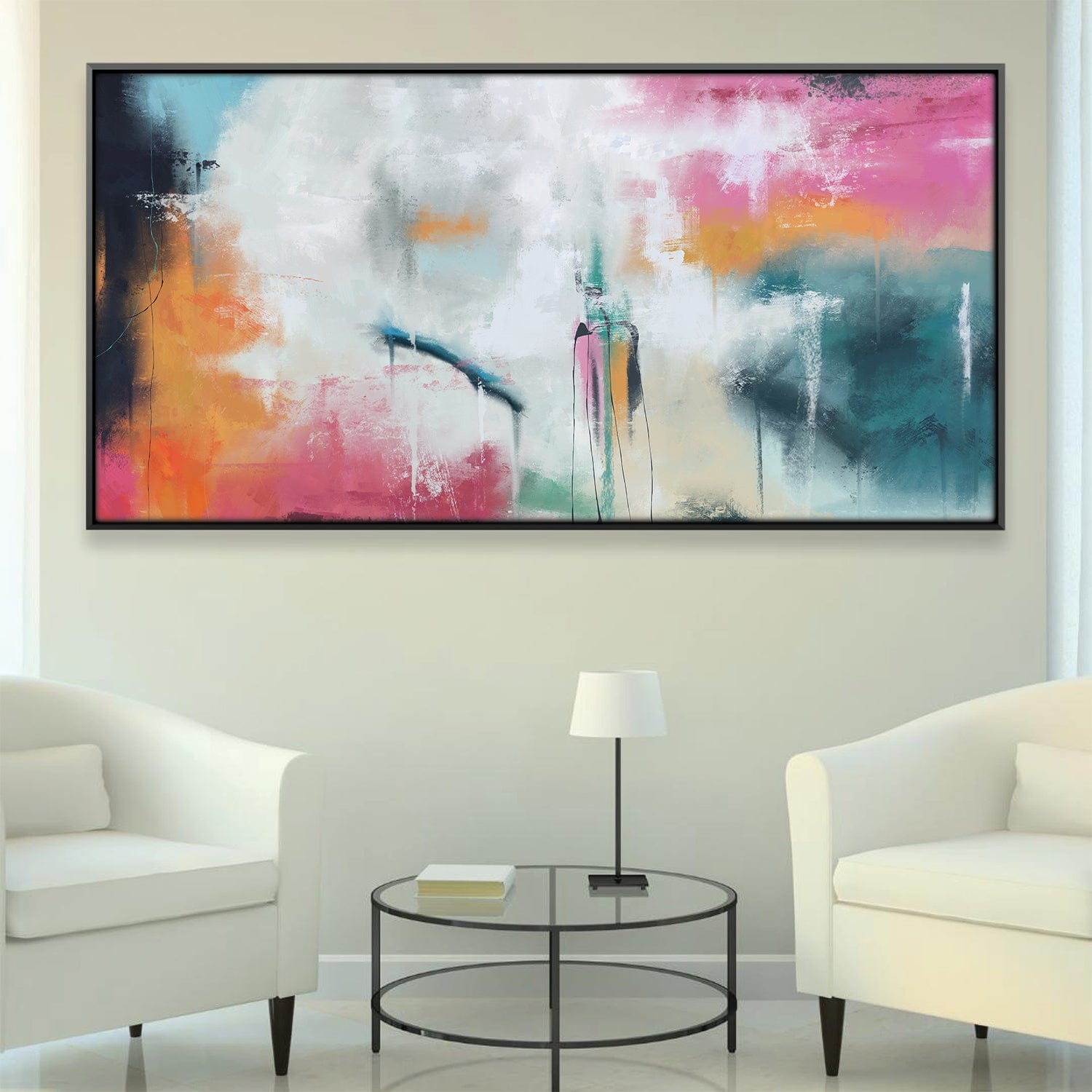 Mixed Abstracted Canvas Art Clock Canvas