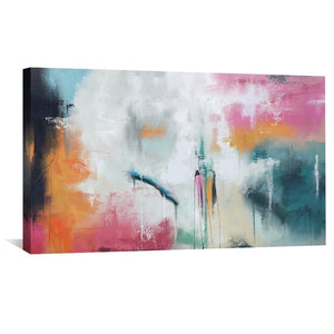 Mixed Abstracted Canvas Art Clock Canvas
