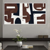 Mocha Cascade Canvas Art Clock Canvas