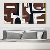 Mocha Cascade Canvas Art Clock Canvas