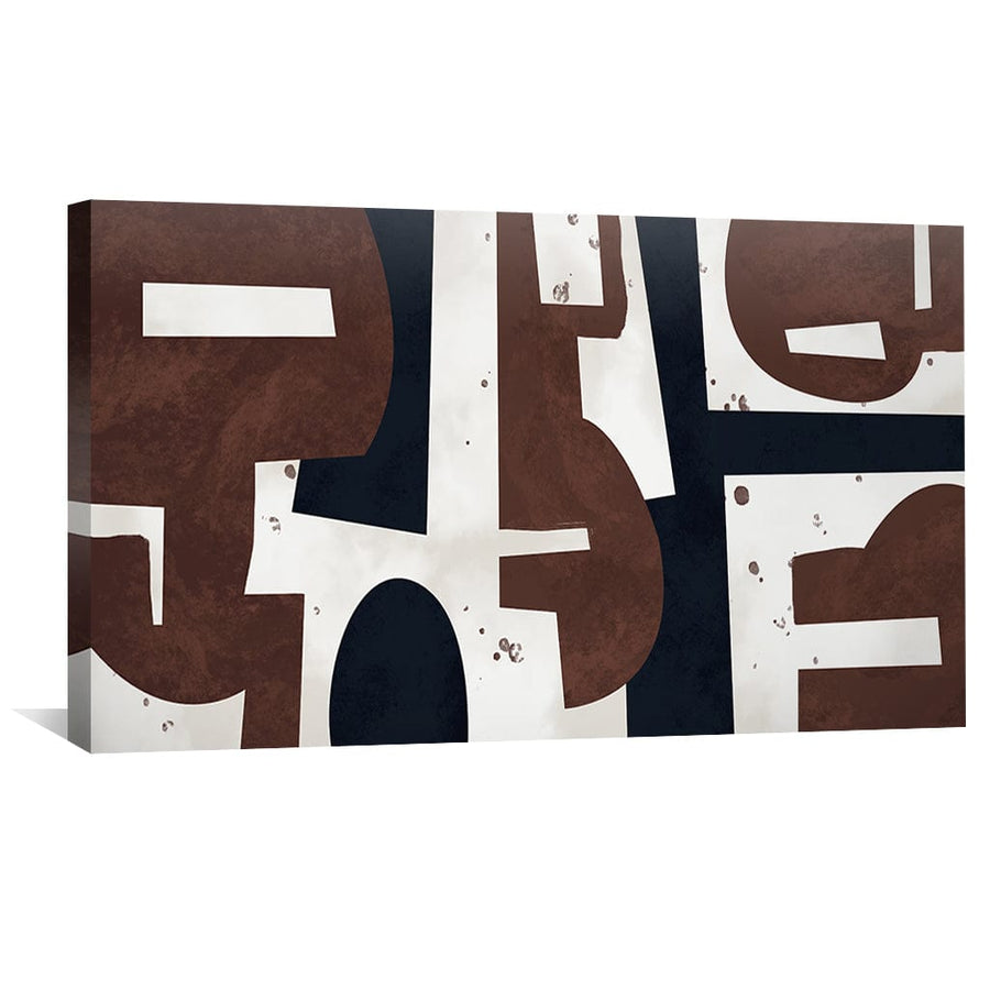 Mocha Cascade Canvas Art Clock Canvas