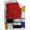 Modern Mondrian Blanket Blanket 75 x 100cm Clock Canvas