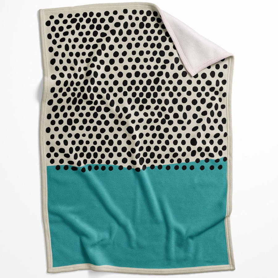 Modern Ocean B Blanket Blanket 75 x 100cm Clock Canvas