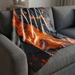 Molten Abstract Blanket Blanket Clock Canvas