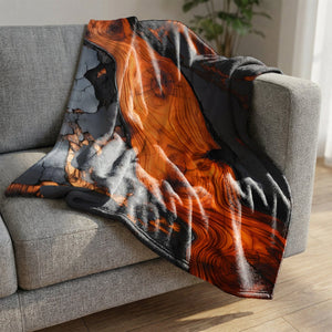 Molten Abstract Blanket Blanket Clock Canvas