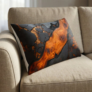 Molten Abstract Cushion Cushion 13 x 19in Clock Canvas