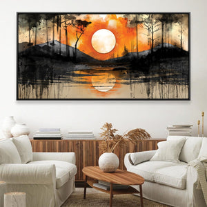 Molten Sky Canvas Art 20 x 10in / Canvas Clock Canvas