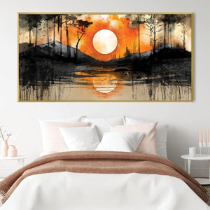 Molten Sky Canvas Art Clock Canvas