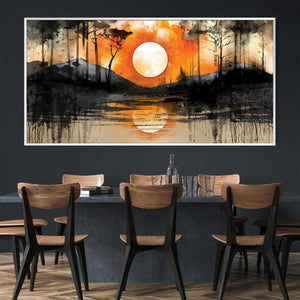 Molten Sky Canvas Art Clock Canvas