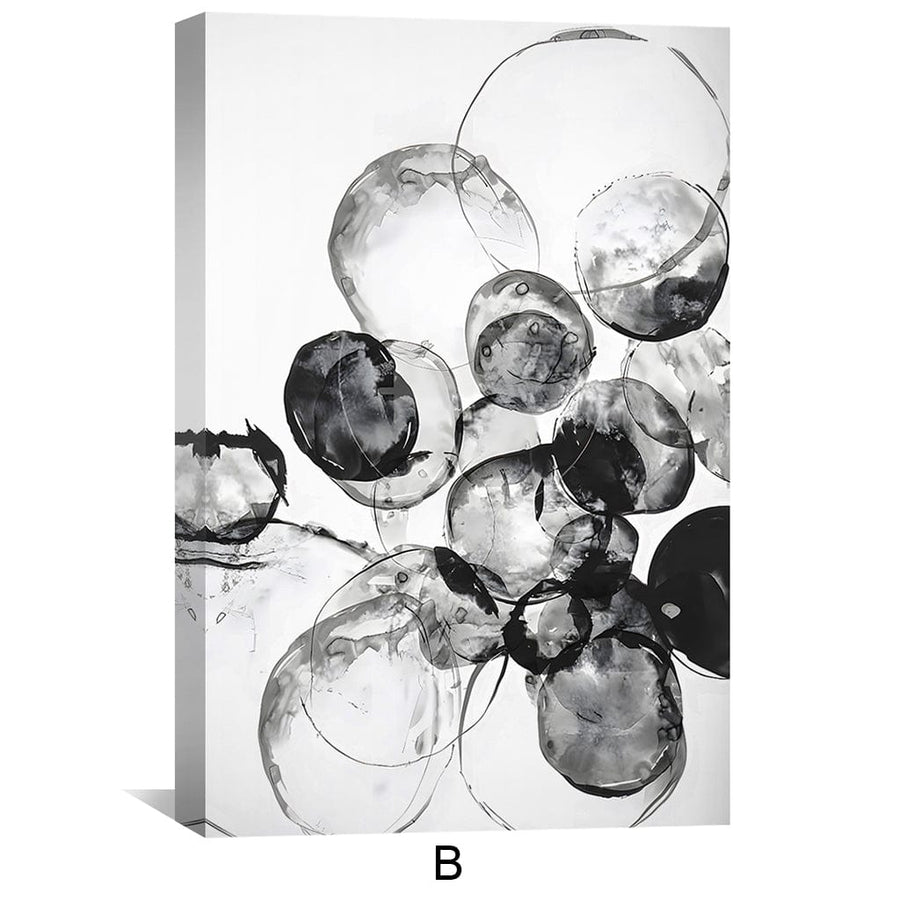 Monochrome Magic Canvas Art B / 30 x 45cm / Unframed Canvas Print Clock Canvas