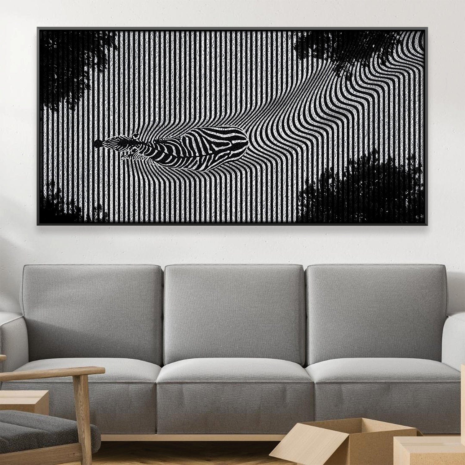 Monochrome Mirage Canvas 20 x 10in / Canvas product thumbnail
