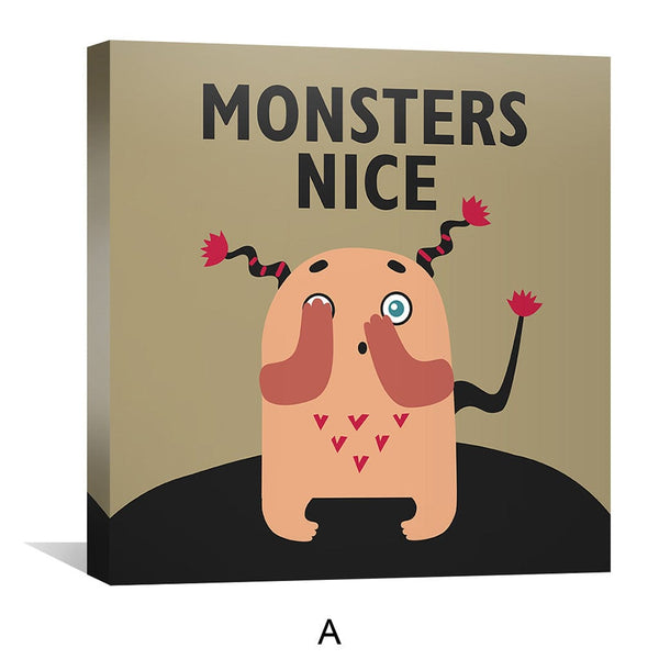 Monster Mischief Canvas Art Clock Canvas