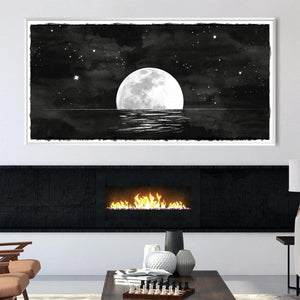 Moonlit Serenity Canvas Art Clock Canvas