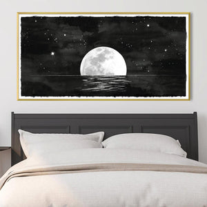 Moonlit Serenity Canvas Art Clock Canvas