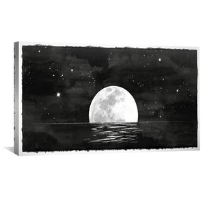 Moonlit Serenity Canvas Art Clock Canvas