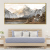 Mountain Cabin Canvas Art Clock Canvas