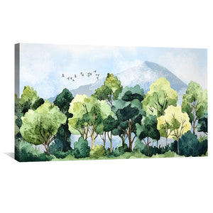 Mountain Canopy Canvas Art Clock Canvas