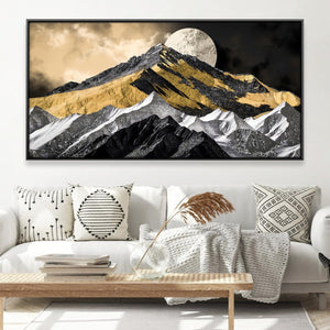 Mountain Eclipse Canvas Art Clock Canvas