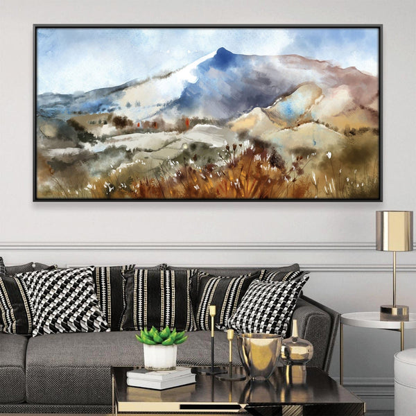 Mountain Foothills Canvas Art 20 x 10in / Canvas Clock Canvas