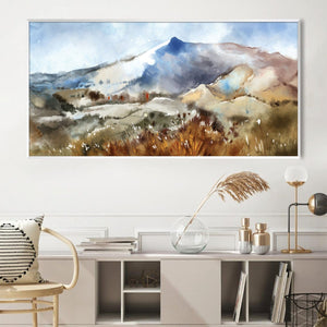 Mountain Foothills Canvas Art Clock Canvas