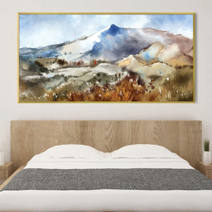 Mountain Foothills Canvas Art Clock Canvas