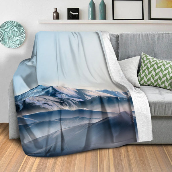 Mountain Horizon Blanket Blanket Clock Canvas