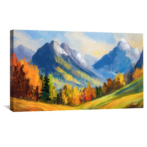 Mountain Majesty Canvas Art Clock Canvas