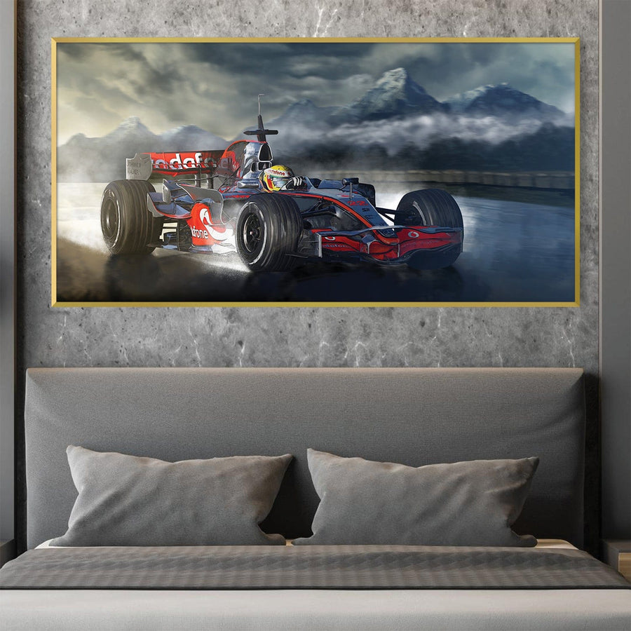 Mountain Racing Canvas Art Clock Canvas