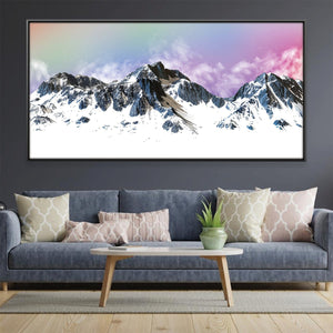 Mountain Radiance Canvas Art 20 x 10in / Canvas Clock Canvas