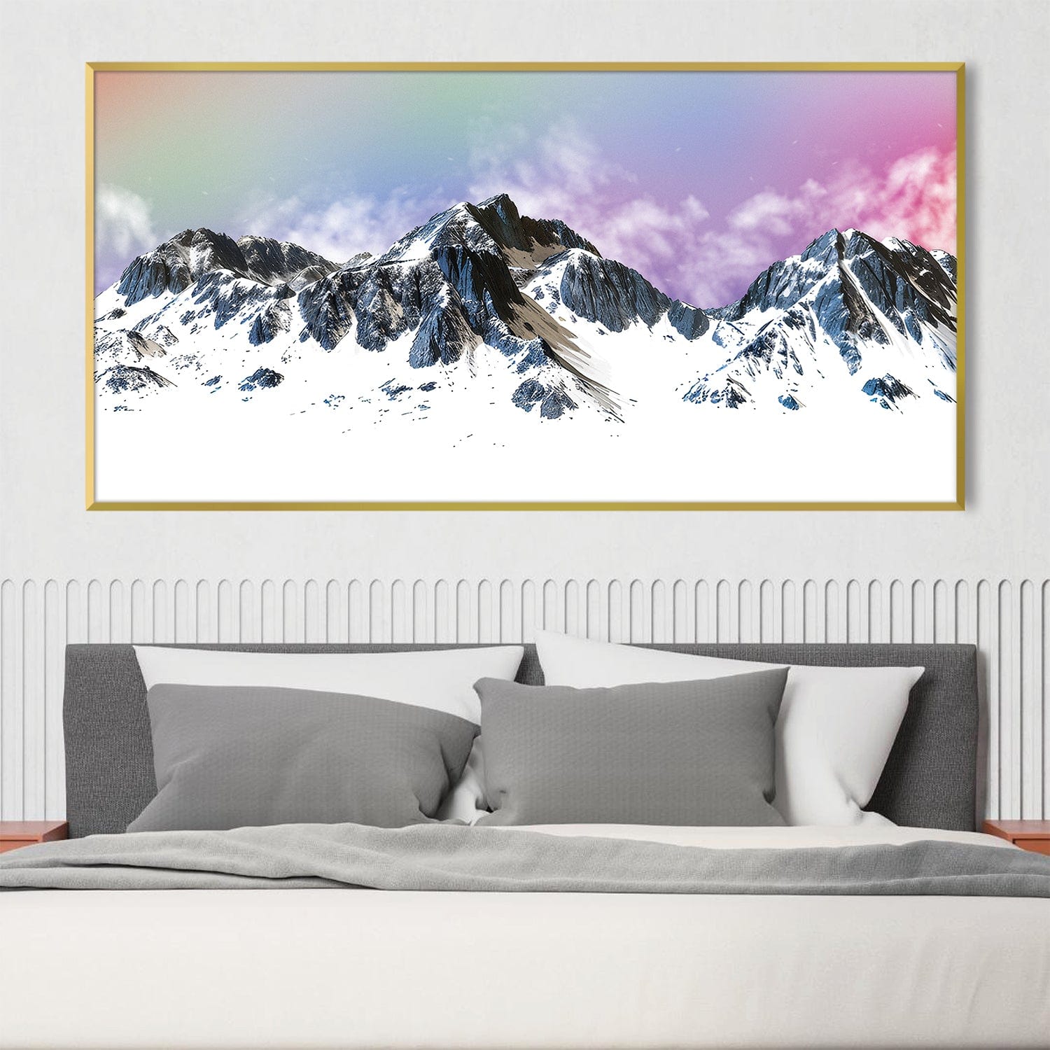 Mountain Radiance Canvas Art Clock Canvas