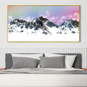 Mountain Radiance Canvas Art Clock Canvas