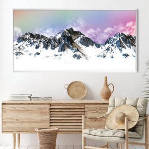 Mountain Radiance Canvas Art Clock Canvas