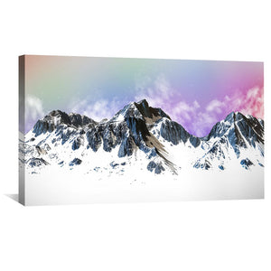 Mountain Radiance Canvas Art Clock Canvas