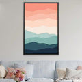 Mountain Range Landscape Canvas Art Clock Canvas