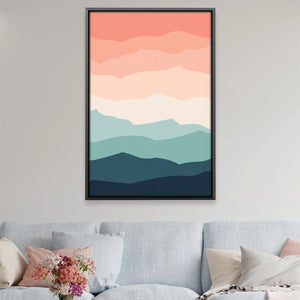 Mountain Range Landscape Canvas Art Clock Canvas