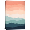 Mountain Range Landscape Canvas Art Clock Canvas