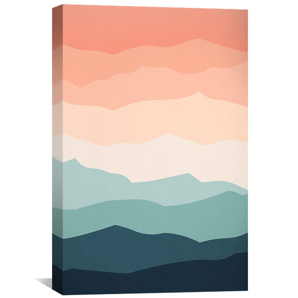 Mountain Range Landscape Canvas Art Clock Canvas