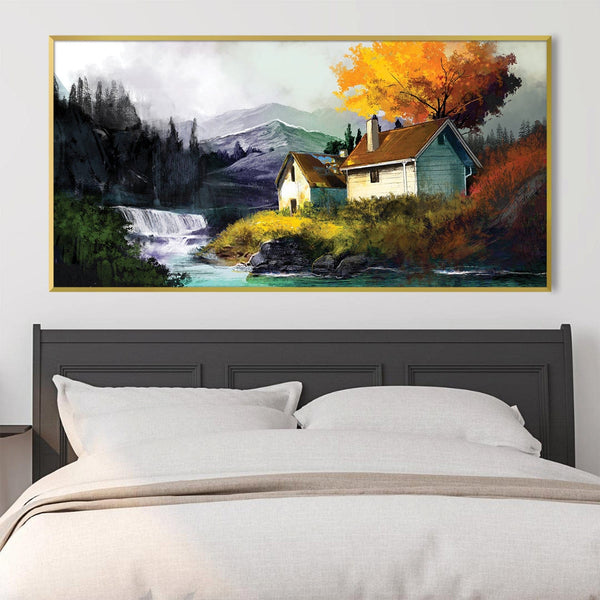 Mountain Retreat Canvas Art Clock Canvas