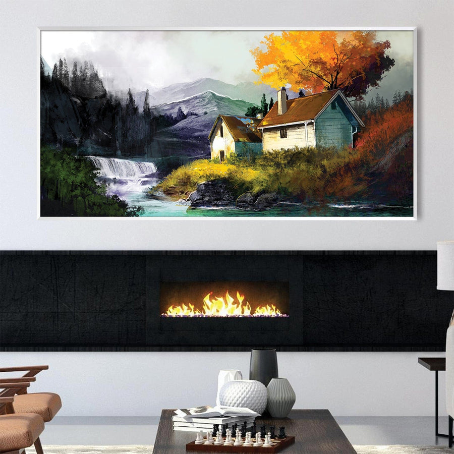 Mountain Retreat Canvas Art Clock Canvas