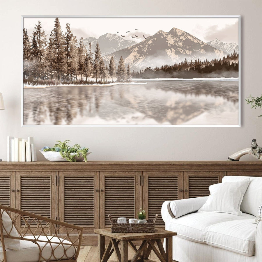 Mountain Ridge Canvas Art Clock Canvas