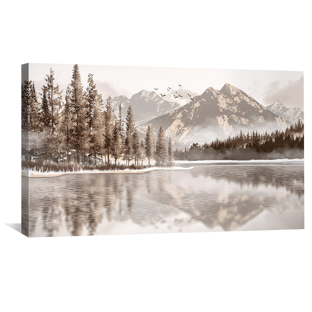 Mountain Ridge Canvas Art Clock Canvas