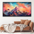 Mountain Smoke Canvas Art Clock Canvas