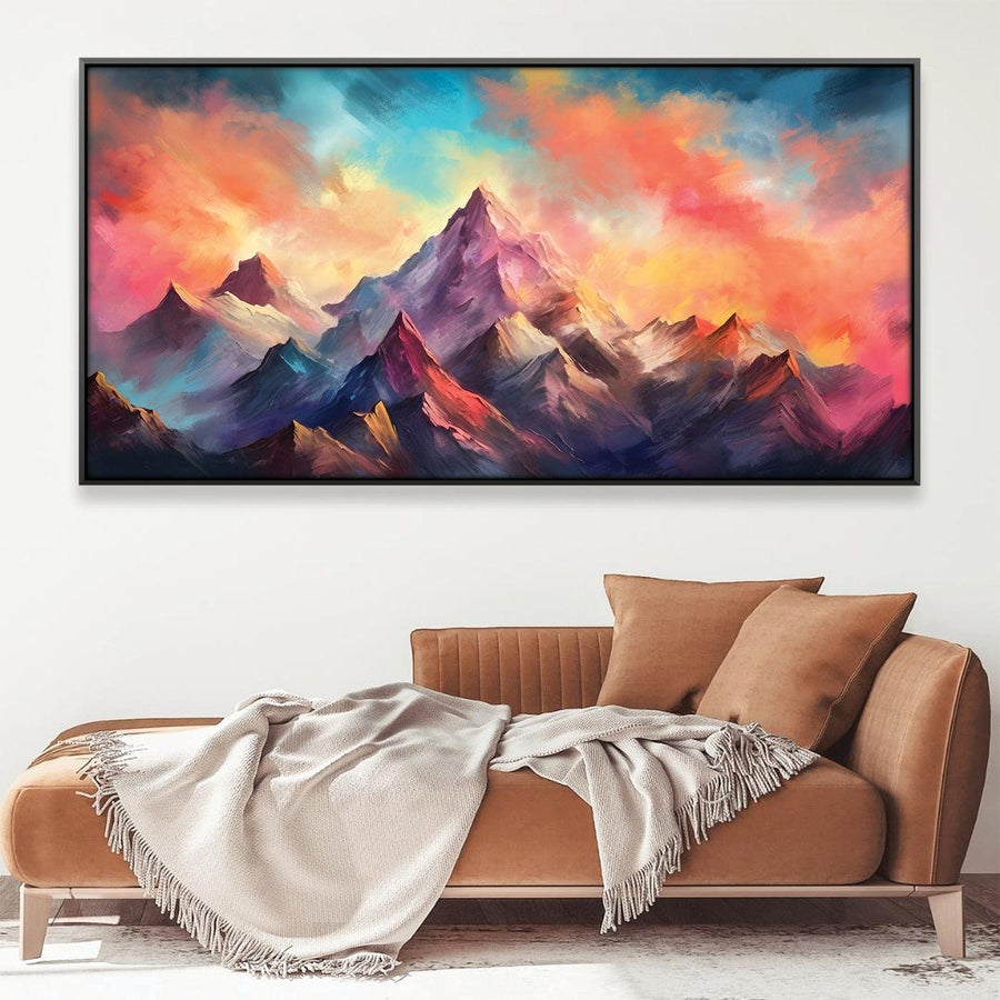 Mountain Smoke Canvas Art Clock Canvas