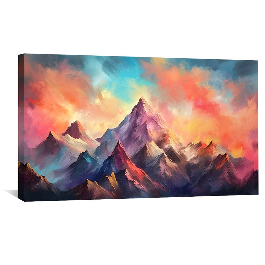 Mountain Smoke Canvas Art Clock Canvas