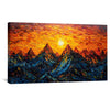 Mountain Sunset Canvas Art Clock Canvas